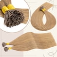 thumbnail image 4 of Benehair 100% Real Remy Human Hair Extensions I Tip Hair Pre Bonded Stick Tip Micro Ring Beans Women Invisible Blonde 50g, 4 of 13