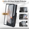 thumbnail image 5 of Decase for Samsung Galaxy Z Fold 7 Case with 2 in 1 Detachable Strong Magnetic Wallet,Built in Tempered Glass Screen Protector,Fashion PU Leather Back Cover,Shockproof Card Slot Stand Cover,Black, 5 of 8