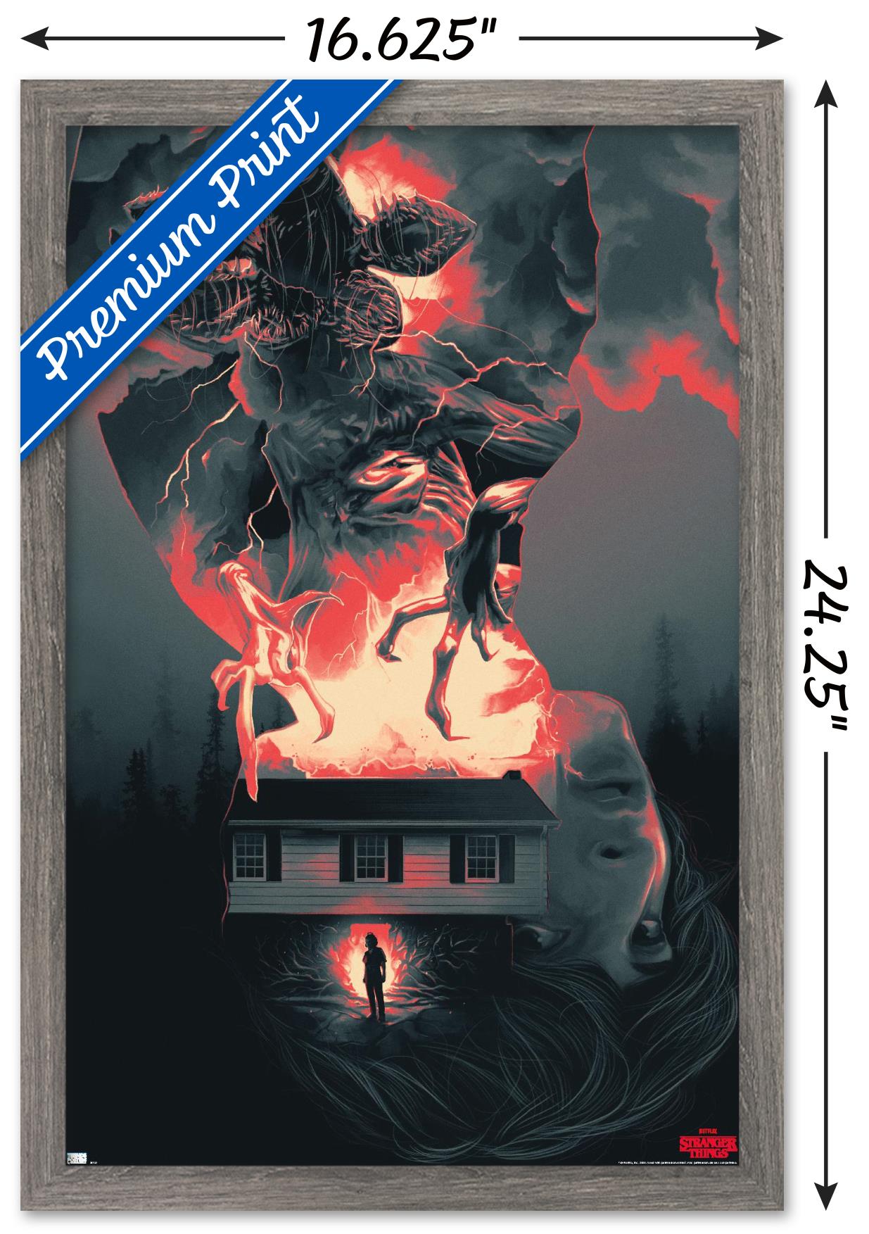 Netflix Stranger Things - Silhouettes Wall Poster, 14.725" x 22.375", Framed