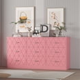 thumbnail image 3 of Ataucjin 9 Drawer Wooden Dresser for Bedroom With Power Outlet,63'' Large Dresser With Wide Drawers,Modern Chest of Drawer for Closet,Storage Organizer Long Dresser for Living Room,Hallway,Bedroom, 3 of 4