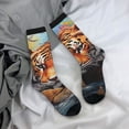 thumbnail image 5 of Balery Colorful Plant Tiger Pattern Crew Socks Unisex– Soft & Breathable Socks for Men & Women, One-Size Fits Most (US 5-11), Comfortable & Durable for Daily Wear, 5 of 6