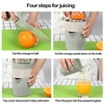 thumbnail image 6 of Manual Juicer, Hand Press Citrus Juicer Extractor for Oranges Lemons, Compact 16x8 Cm Light Green, Non-electric & Easy Clean, Efficient for Fresh Juice at Home, Kitchen, Camping, Travel, 6 of 6