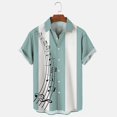 thumbnail image 3 of Camisa de verano para hombre 2024, camisetas hawaianas de manga corta con estampado de notas musicales para niños y niñas, camisetas de viaje para la playa, ropa informal con solapa, 3 of 5