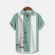 thumbnail image 3 of Camisa de verano para hombre 2024, camisetas hawaianas de manga corta con estampado de notas musicales para niños y niñas, camisetas de viaje para la playa, ropa informal con solapa, 3 of 5