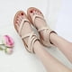 thumbnail image 4 of Sandalias de gladiador para mujer, sandalias planas de verano con tiras cruzadas, zapatos romanos de moda con cremallera39 Sailing Electrónica, 4 of 5
