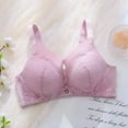 thumbnail image 3 of Soorts Bra Women Seamless Bra Feature V-Neck Full-Figure Bra Style W-491 Purple 34, 3 of 6