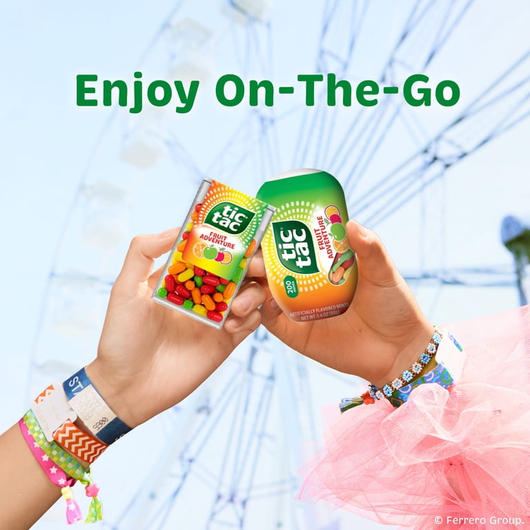 2 pack) Tic Tac Fruit Adventure, On-the-Go Pocket-Sized Mints, 200