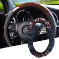thumbnail image 3 of Car Steering Wheel Cover Universal Fit Anti-slip Protector Wood Grain Cool Auto, 3 of 6