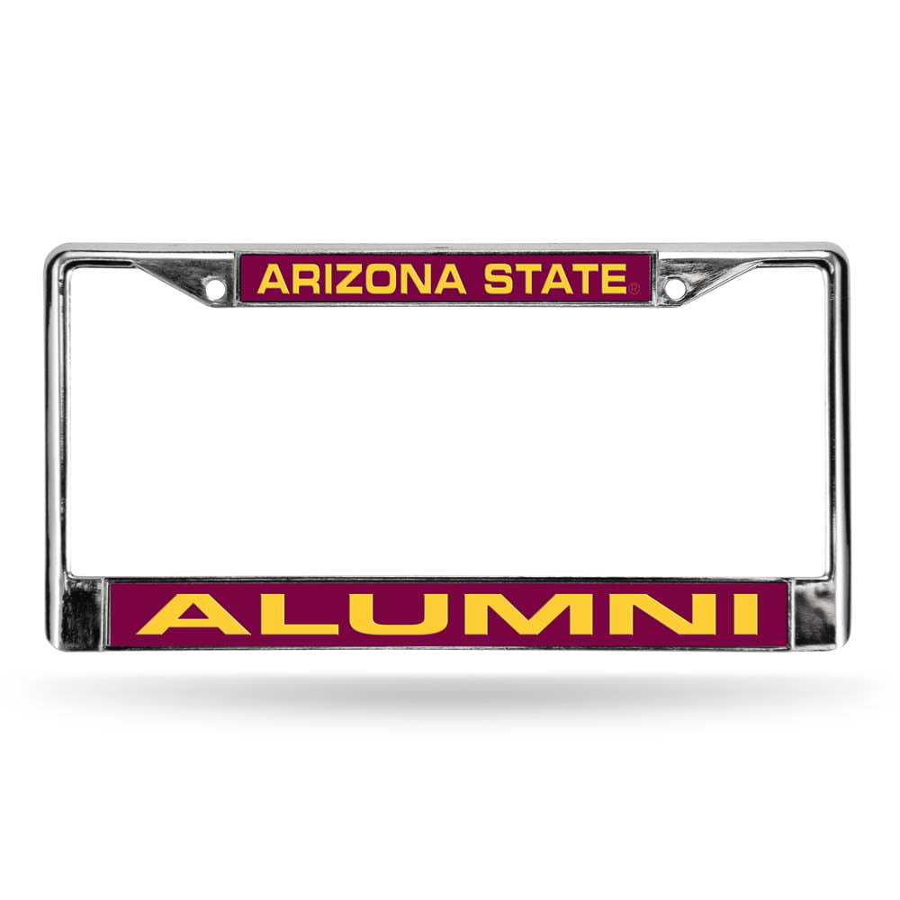 Auto Car Truck Chrome ASU Arizona State Sun Devils Black Alumni Metal License Plate Frame New 
