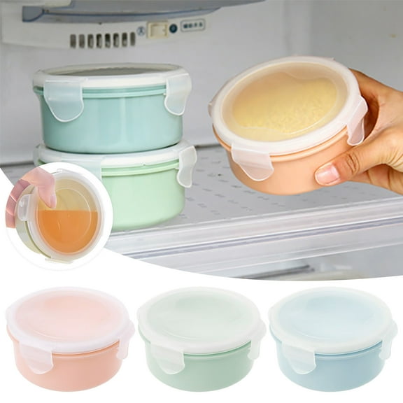 MOQIN Pantry Kitchen Storage Containers,Reusable Plastic Containers With Lids, Dressing Condiment Dipping Shot Cups Food Storage Jars Bowls