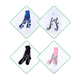 thumbnail image 5 of 1 par de calcetines de compresión, 20-30 Mmhg Calcetines de compresión deportivos médicos Hombres Enfermera Embarazo Edema Venas varicosas Fokelyi HMYH087-8, 5 of 5