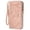 6030-Pink, variant on Wallet for Women Clutch Double Zip Around Credit Card Holder Leather Women's Wallet Large Capacity