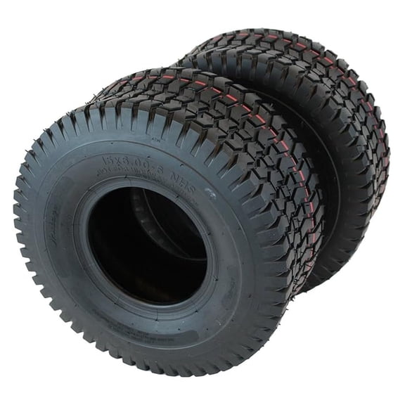 - (Set of 2) (ATW-001) 15x6.00-6NHS Lawn Mower Tires, 4 Ply Turf Tires, 15x6.00-6 Tires, 15x6 6 Lawn Mower Tires