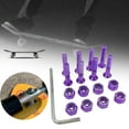 thumbnail image 1 of Tornillos de patineta de material acero al carbono de 8 piezas Longboard Skateboard Truck Rueda de reparación Tornillos de Dados, Accesorios para Skat púrpura DYNWAVEMX tornillos para patineta, 1 of 8