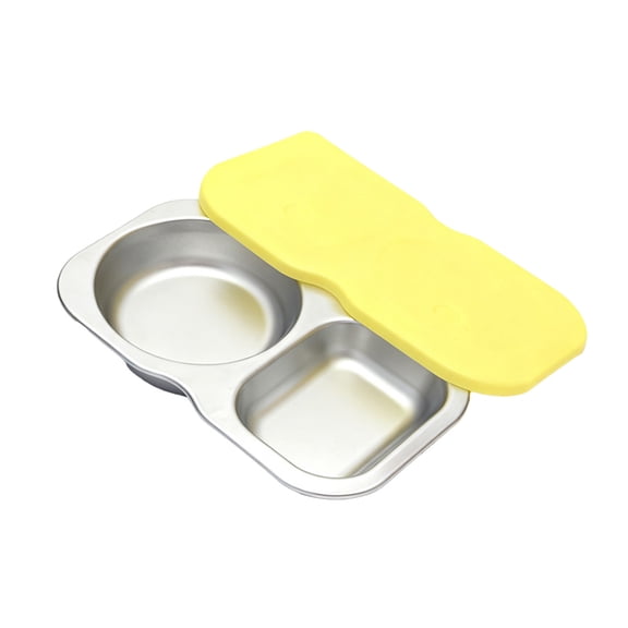 Leodye 1PCS Stainless Steel Bento Box with Silicone Leakproof Lid, Reusable Food Container, Meal Prep Lunch Box for office and Travel Carry - 5.51 x 3.34 x 1.37 in