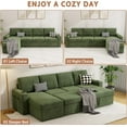 thumbnail image 5 of Akaber Sofa Bed, 103" L-Shaped Sectional Sleeper Sofa with Storage Chaise, Pull Out Couch, Cup Holders, Side Pockets, 5 of 8