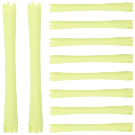HEANUJJ Yellow Plastic Perm Rods for Styling, Flexible and Lightweight, 10Pcs
