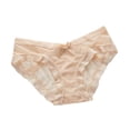 thumbnail image 2 of Puntoco Ropa interior para mujer, bragas finas de encaje sexy sin costuras, de malla, de cintura baja, de gran tamaño, con lazo para niña, 2 of 5