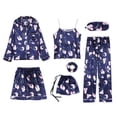 thumbnail image 1 of Conjunto de Pijamas Sedosos para Mujer de 7 Pieza Pantalones de Estampado Pantalones Cortos de Camuflaje, Trajes de Dormir XL BLESIY Pijamas sedosos para mujer, 1 of 3