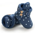 thumbnail image 3 of Baby Booties Newborn Boys Girls Fleece Boots Non Slip Grippers Stay On Slipper Socks Infant First Walker Winter Warm Crib Shoes, 3 of 7