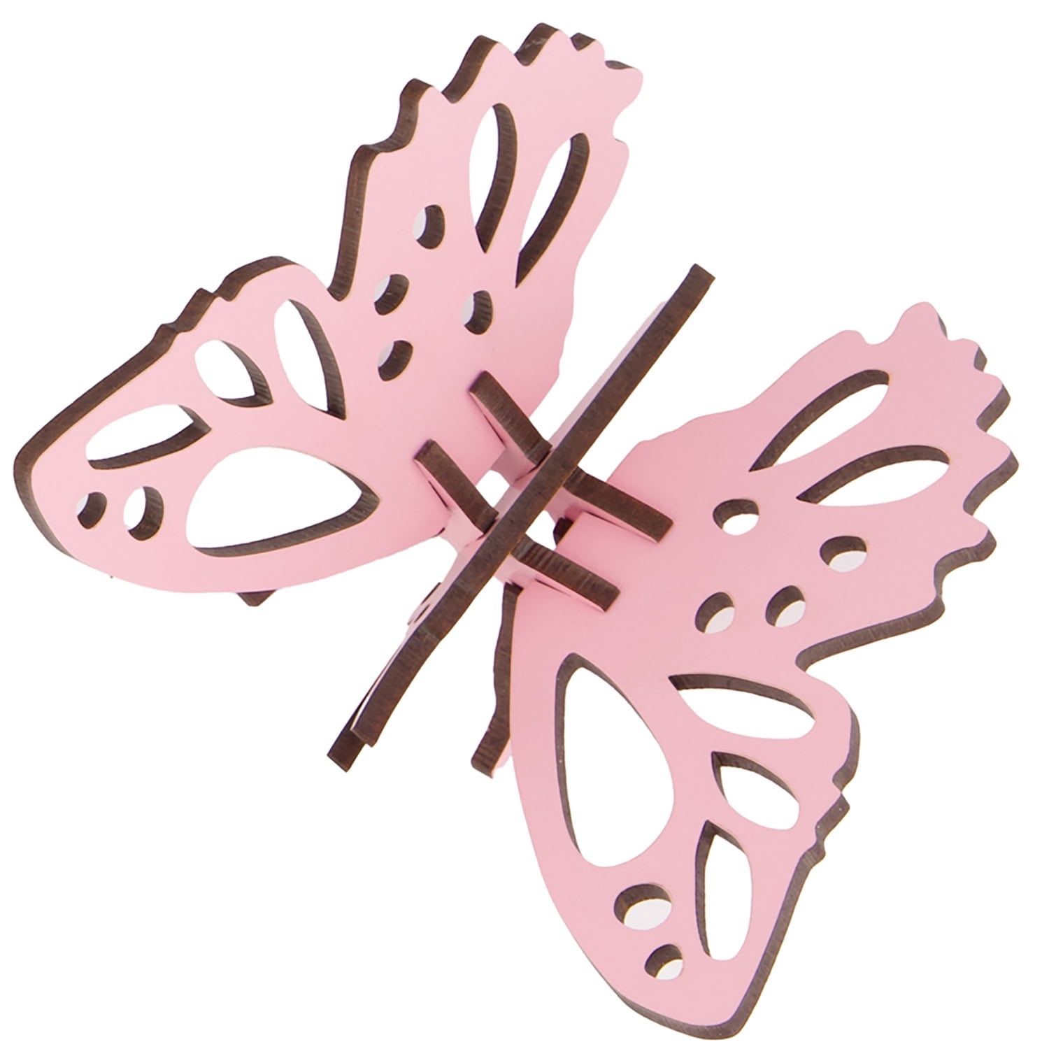 Little & Wood: Woodlet: Small - Butterfly - Pink, 3D Wooden Kit-Set, Insect Puzzle, Easy Assembly Critter, Pop Build Fun, Sustainably Sourced, Ages 6+