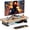 Light Walnut - Black Legs, variant on Monitor Stand - 24 Inch Wood Monitor Stand Riser, 220 Pounds Load Capacity Desk Monitor Riser for Laptop/PC/Printer, Desktop Stands Organizer for Home Office