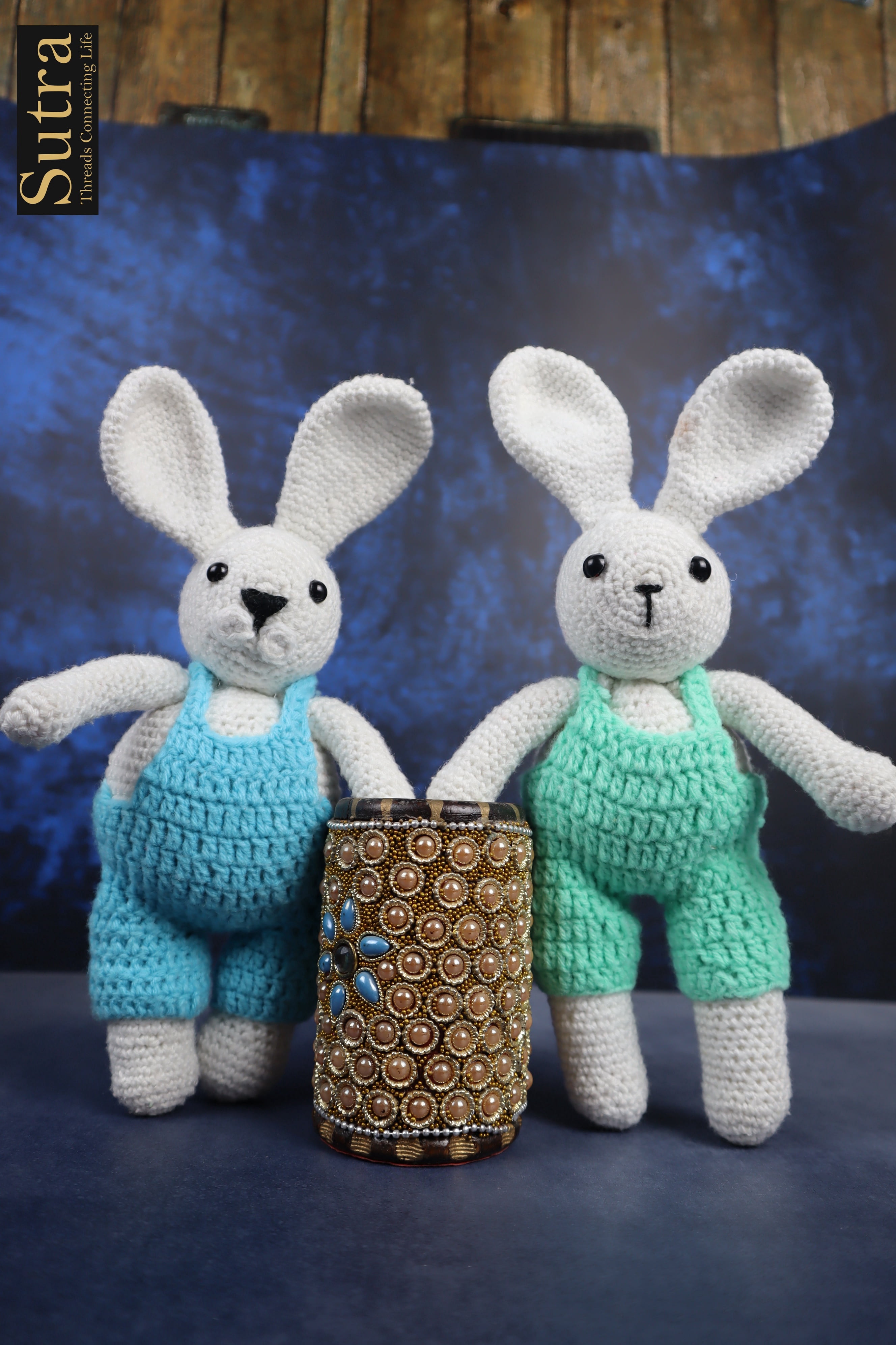 Cute Handmade Bunny Rabbit Set , Bets Gift for New Born and Kids, Amigurumi Bunny Rabbit Stuffed Toys