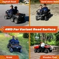 thumbnail image 4 of Joyracer 24V Ride on Toys, 2 Seater 6-Wheel UTV Car, 4WD Ride on Dump Truck for Big Kids with Trailer Remote Control, Red, 4 of 9