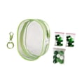thumbnail image 2 of Bolsa de exhibición de figuras transparente con llavero, vitrina para figuras, portátil, vitrina de muñecas de PVC, bolsa de muñecas pequeña para mini verde, 2 of 10