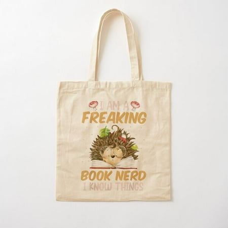 Funny Book Nerd Hedgehog Shirt Books Lover Saying Gift Cotton Tote Bag Canvas Tote Bag  Family Gift For Mother  Her