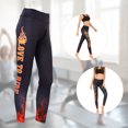 thumbnail image 3 of Pantalones deportivos de secado rápido con estampado de letras para mujer, mallas deportivas para correr, Yoga, gimnasio, L, 3 of 8