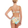 thumbnail image 4 of LASCANA Women's Pattern Mid Rise Bikini Swimsuit Bottom Ruching, 4 of 6