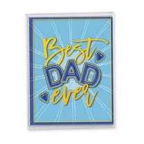 NobleWorks Jumbo Father's Day Greeting Card 8.5 x 11 Inch with Envelope (1 Pack) Oversize Jumbo Dad Dad Designs - Best Dad J10321HFDG-US