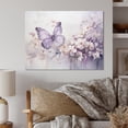 thumbnail image 2 of Designart "Purple Butterfly captivate Flight II" Animals Metal Art Living Room, 2 of 5