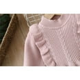thumbnail image 5 of Baby Girl Dresses Kids Long Sleeve Patchwork Solid Sweater Princess Outfits Dress for Girl Size 18-24 Months, 5 of 7