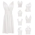 thumbnail image 3 of Fgnfyis Little Girl Dresses Convertible Daughter Matching Party Gown for Show Princess Flower Girl Dress White 5-8 Years, 3 of 3