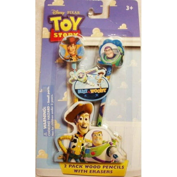 Toy Story 2 Pack Wood Pencils with Erasers
