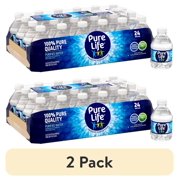 (2 pack) Pure Life Purified Water, 8 Fl Oz, 24-Pack Plastic Bottles
