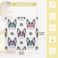 thumbnail image 2 of French Bulldogs Glasses Baby Muslin Washcloths Soft Absorbent Face Towel, 3 PCSFunny Dogs Head Paw Burp Cloths Cotton Bath Wipes Infant Wash Cloth for Newborn Boys Girls 12x12 inches, 2 of 7