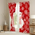 thumbnail image 3 of Homewish Xmas Snowman Snowflake Blackout Curtains Set of 2 (52x84 Each) for Children Boys Girls,Merry Christmas Window Curtains,Happy New Year Curtains and Drapes,Microfiber Bedroom Decor, 3 of 6