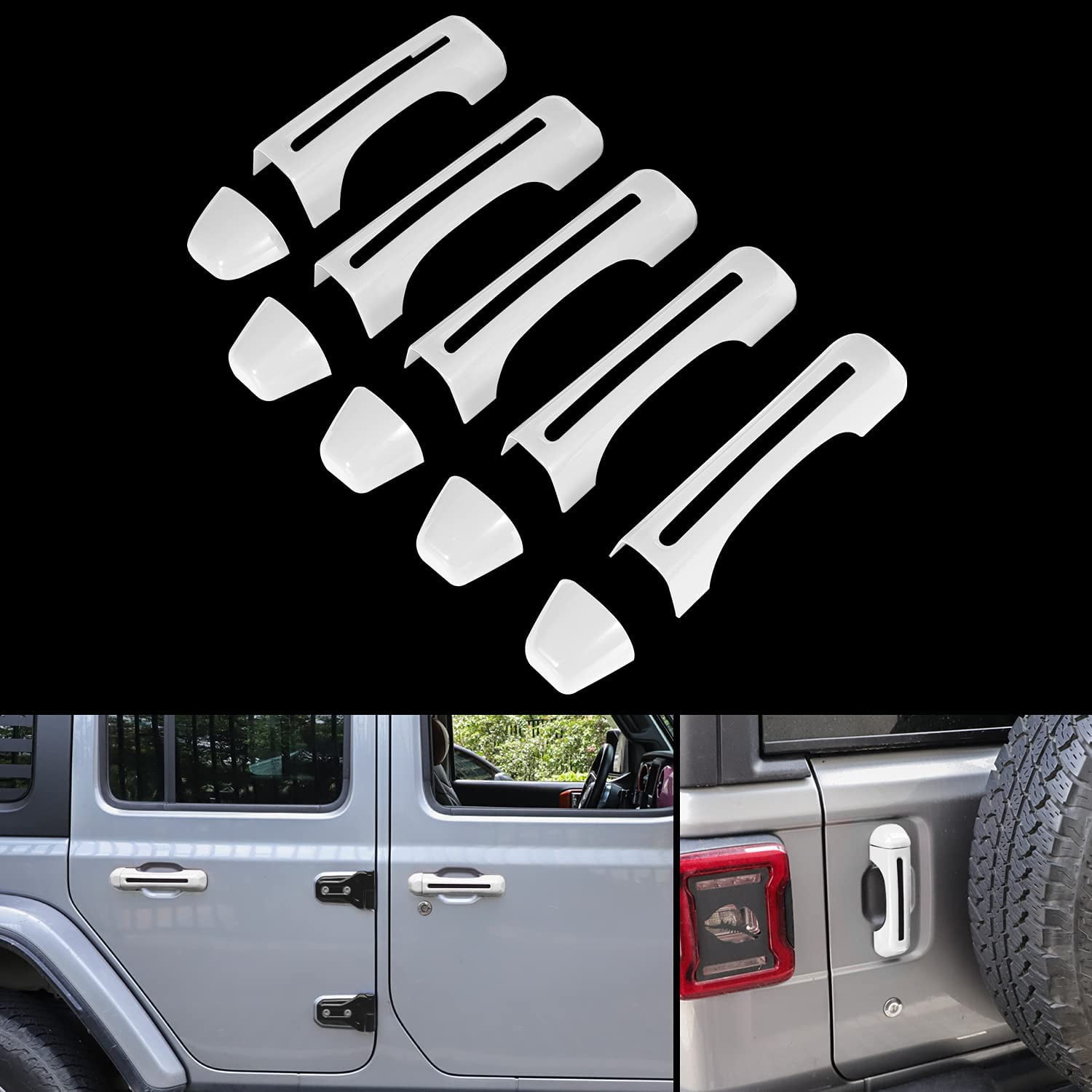 White Door Handle Inserts Cover Kit & Tailgate Handle Cover for 2018-2021 Jeep  Wrangler JL JLU & Gladiator JT Cover | Walmart Canada