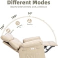 thumbnail image 4 of Garvee Oversized Electric Recliner Chair, 27" Width, 360° Rocker Swivel Recliner, Beige, 4 of 10