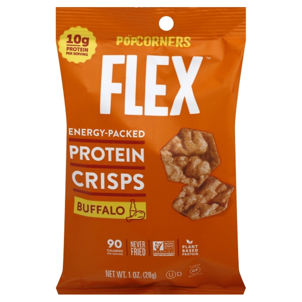 POPCORNERS Flex Protein Crisps Buffalo, 1 oz, 24 Count