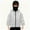 White, variant on BRGZLK Boys Coat Winter Solid Color Casual Sports Long Sleeve Double Hood Hoodie Casual Zipper Cardigan with Pockets Outwear for Kids Gray 10-11 Years