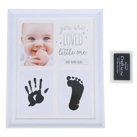 Mutmorningal Newborn Fingerprint And Footprint Frame Meaningful Household Baby Growth Photo Frame