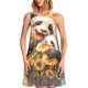 thumbnail image 1 of Balery Cute Panda Sunflower Vestidos de verano para mujer con estampado: vestido holgado sin mangas, vestido playero informal y cómodo para días calurosos., 1 of 7