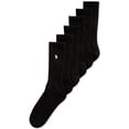thumbnail image 2 of Polo Ralph Lauren Men's Classic Ribbed Crew Socks - 6 Pack (Black), 2 of 2
