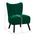 thumbnail image 7 of Pemberly Row 18.5" Contemporary Velvet Upholstered Accent Chair in Green, 7 of 7