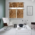 thumbnail image 5 of Reindeer Spots Kitchen Curtains Valances and Tiers Set of 3 Fluffy Hair Tier Curtains and Valance with Rod Pocket for Small Windows, 27.5"x36", 5 of 9