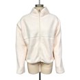 thumbnail image 5 of Bexdxz Women's Full Zip Sherpa Fleece Jacket, Stand Collar Fuzzy Plush Zip Up Outerwear with Zipper Pockets, Warm Casual Long Sleeve Coat for Fall Winter Outdoor Activities Beige XS, 5 of 7